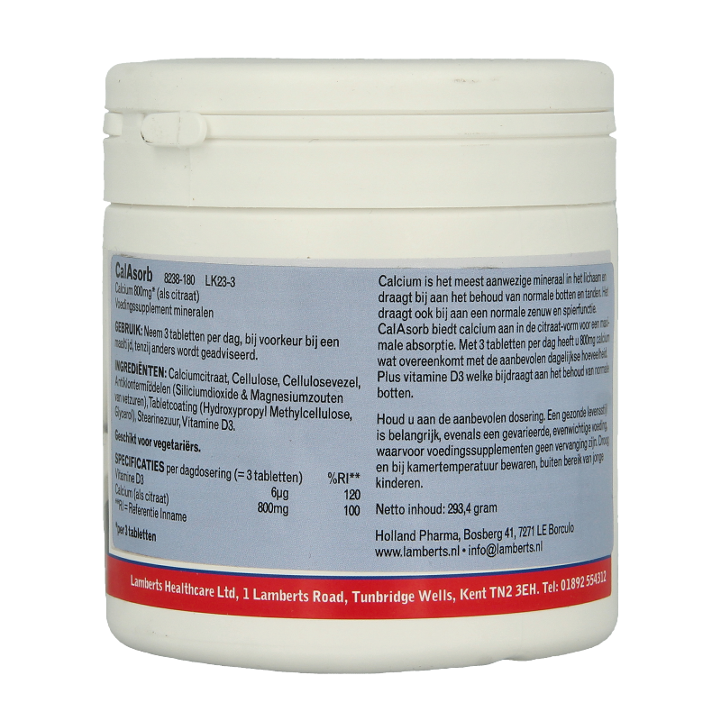 Lamberts Calasorb (calcium citraat) & Vitamine D3