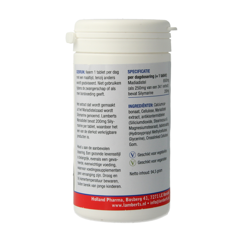 Lamberts Mariadistel 200 mg silymarin 90 tabletten