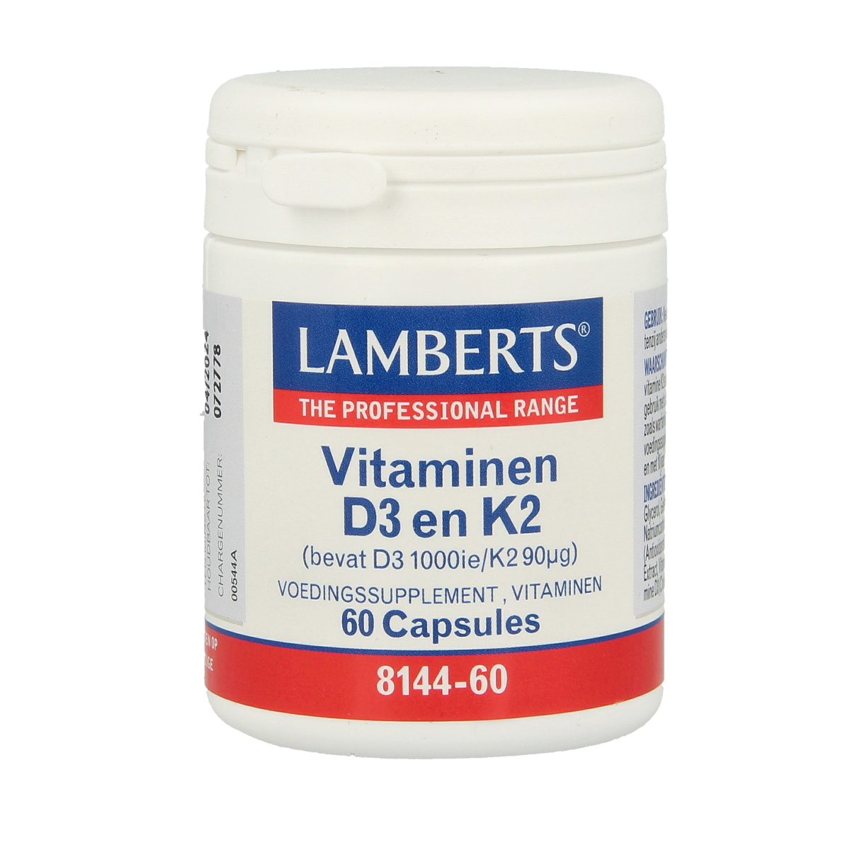 Lamberts Vitamine D3 25 mcg en K2 90 mcg 60 capsules