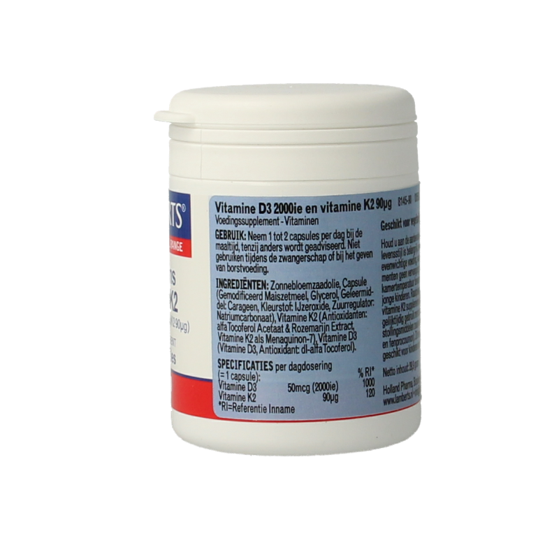 Lamberts Vitamine D3 50 mcg en K2 90 mcg 90 capsules