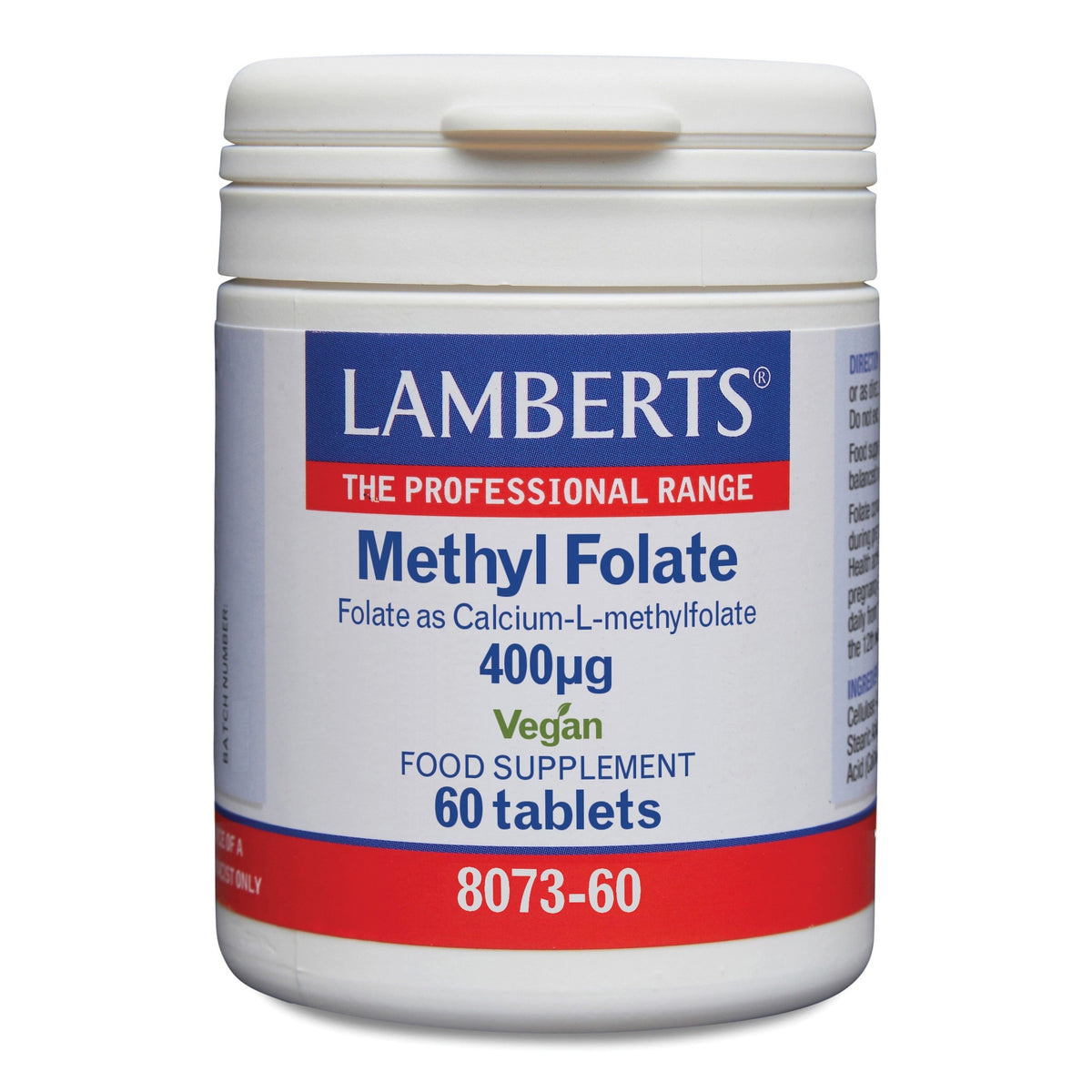 Lamberts Methylfolaat Foliumzuur 400 mcg 60 tabletten