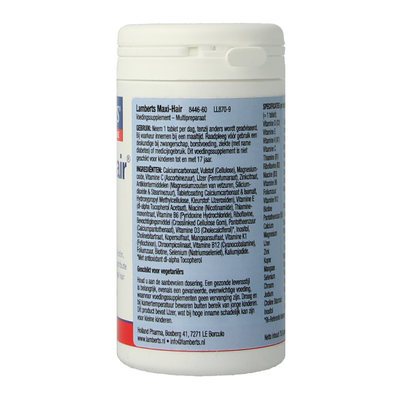 Lamberts Maxi hair nieuwe formule 60 tabletten