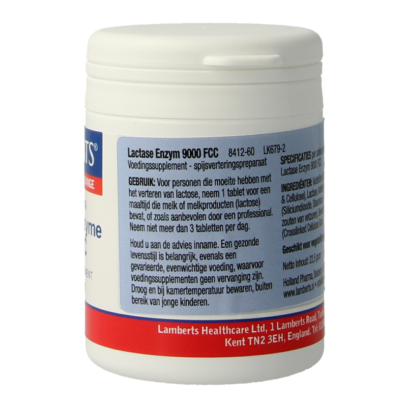 Lamberts Lactase enzym 9000 FCC 60 tabletten