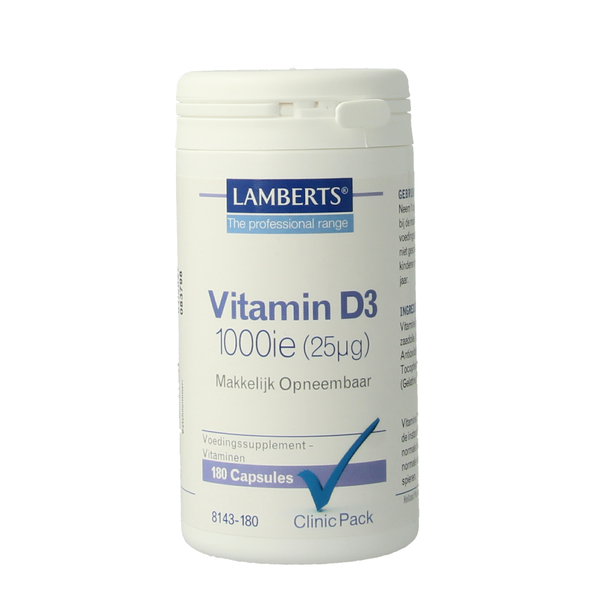 Lamberts Clinic Pack Vitamine D 25 mcg 180 capsules