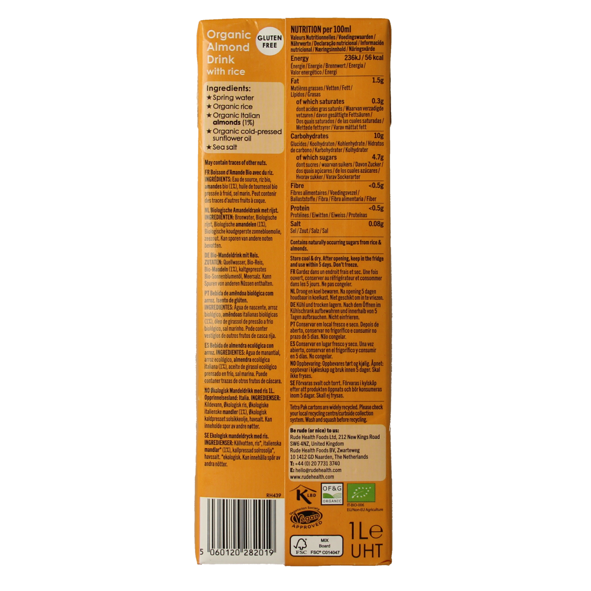 Rude Health Amandeldrank 1 liter
