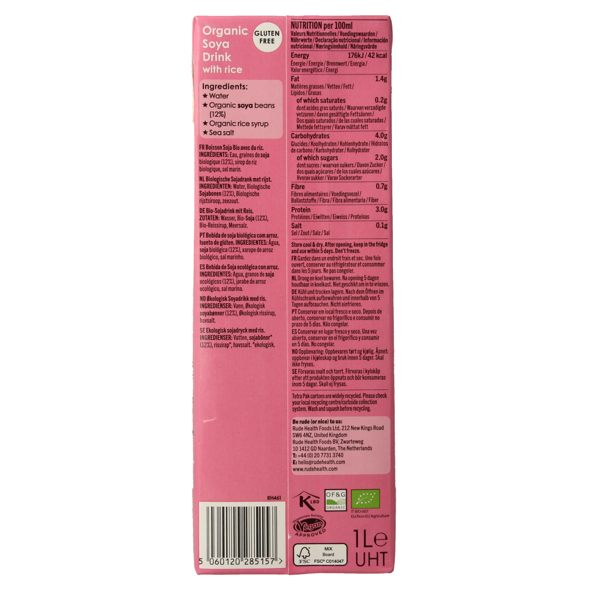 Rude Health Sojadrink biologisch 1 liter