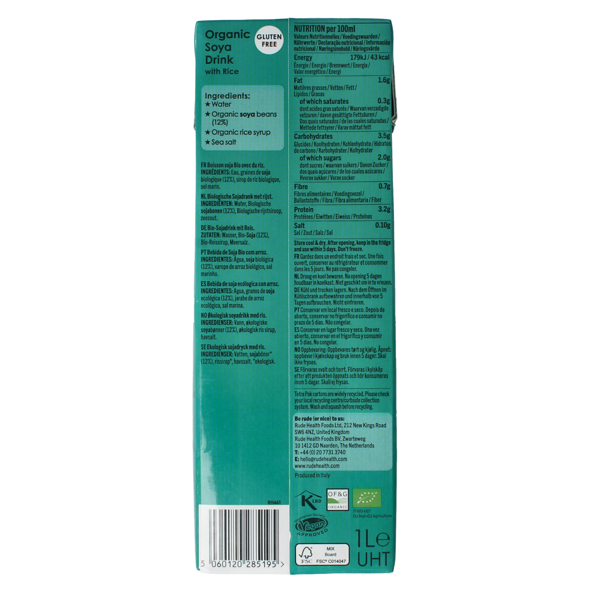 Rude Health Barista soja biologisch 1 liter