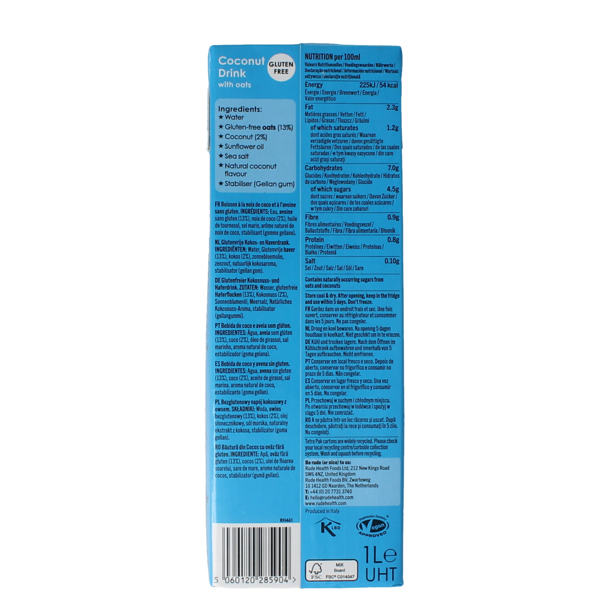 Rude Health barista coconut biologisch 1 liter