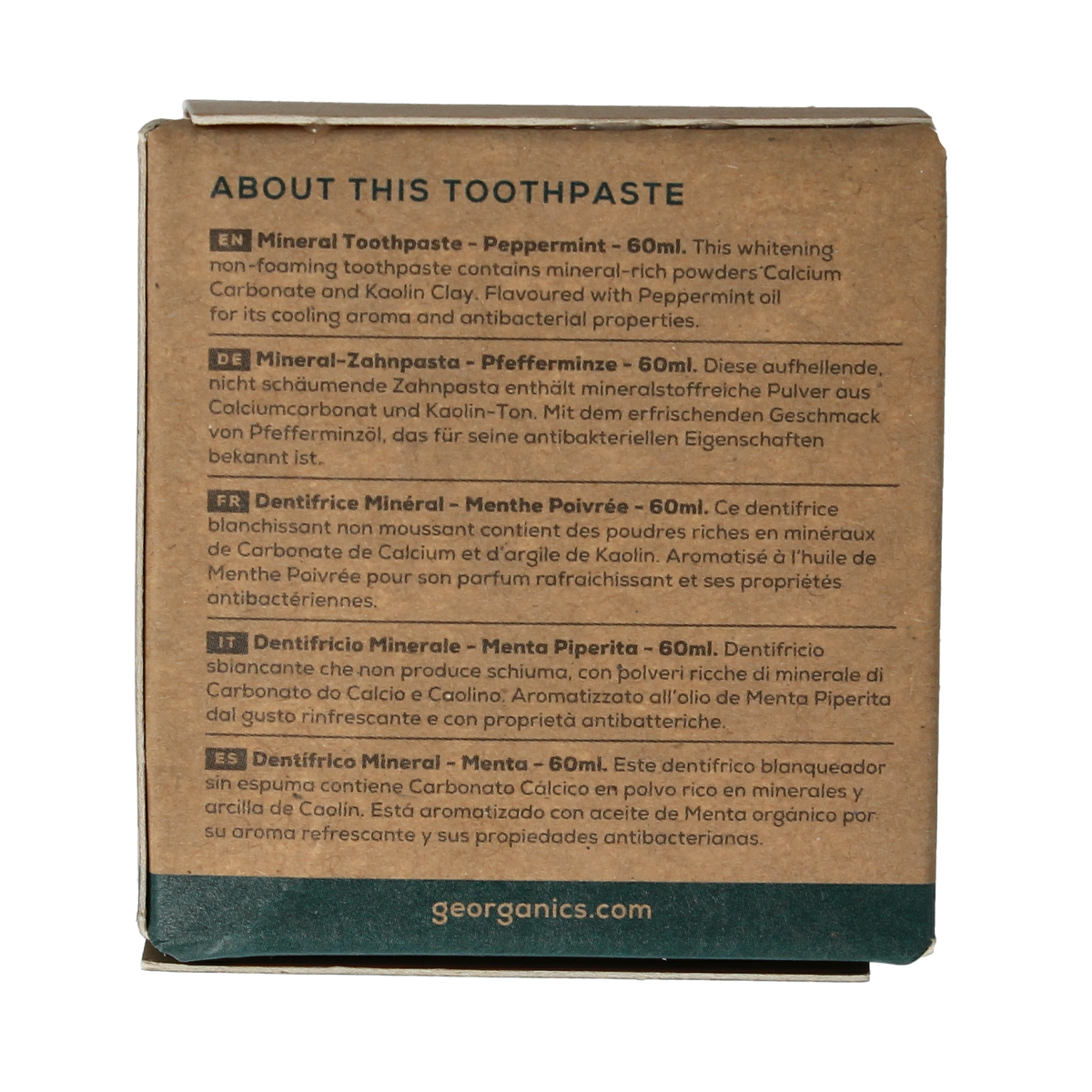 Georganics Mineral-rich toothpaste english peppermint 60 ml