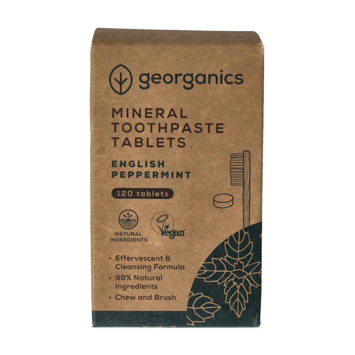 Georganics Toothpaste tablets english peppermint 120 tabletten