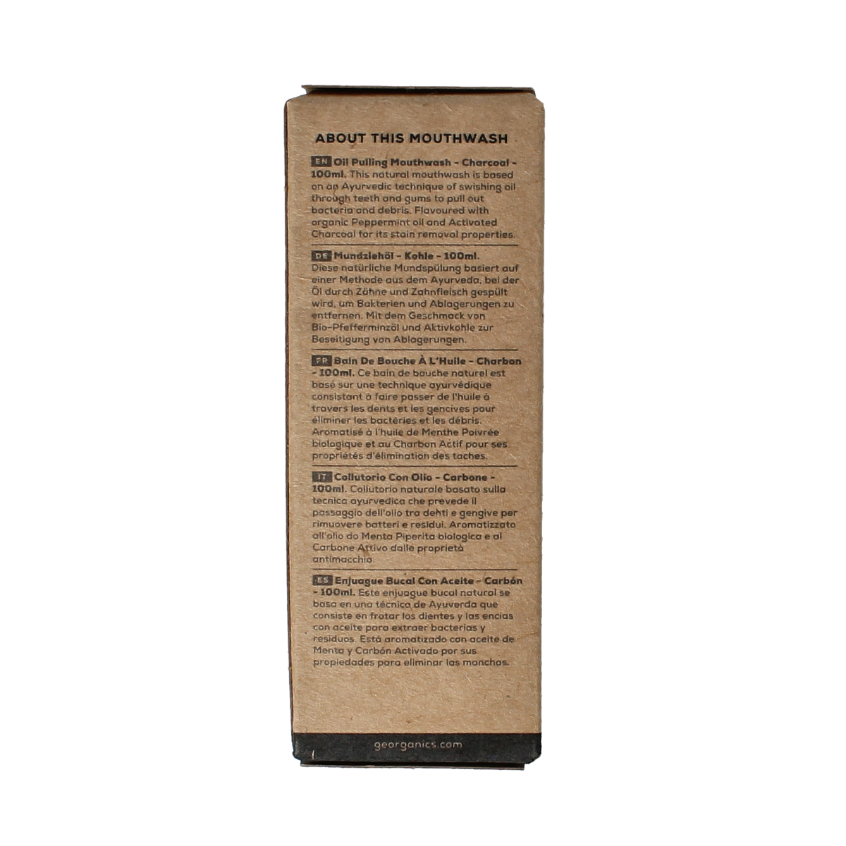 Georganics Oilpulling mouthwater activated charcoal 100 ml