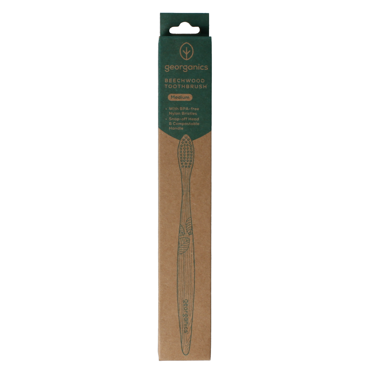 Georganics Toothbrush medium beechwood