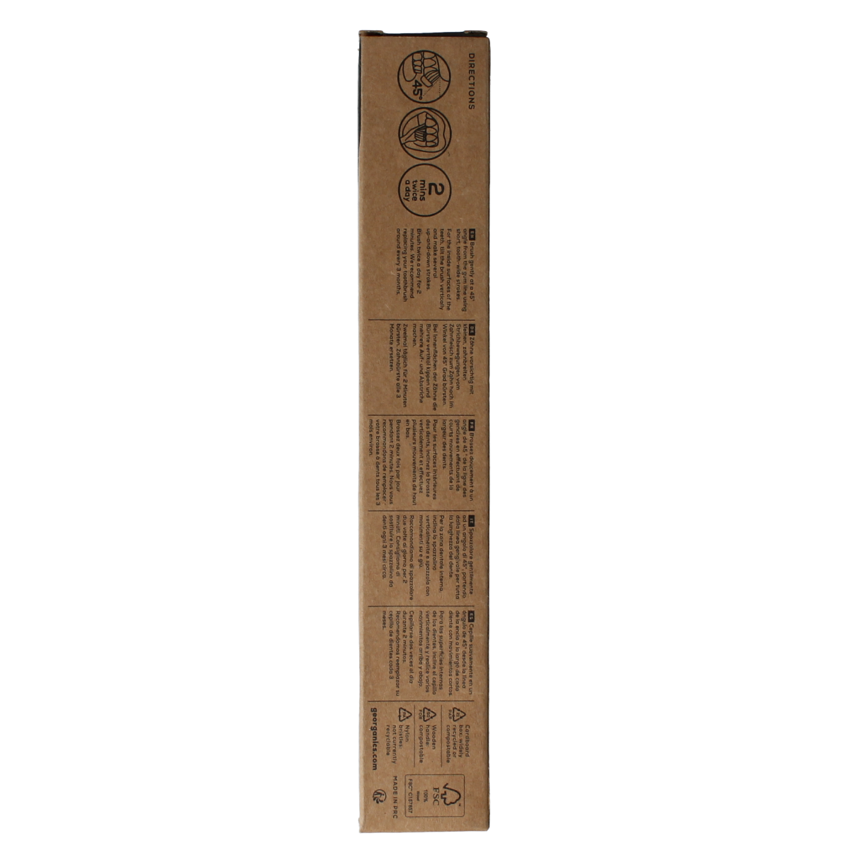 Georganics Toothbrush soft beechwood