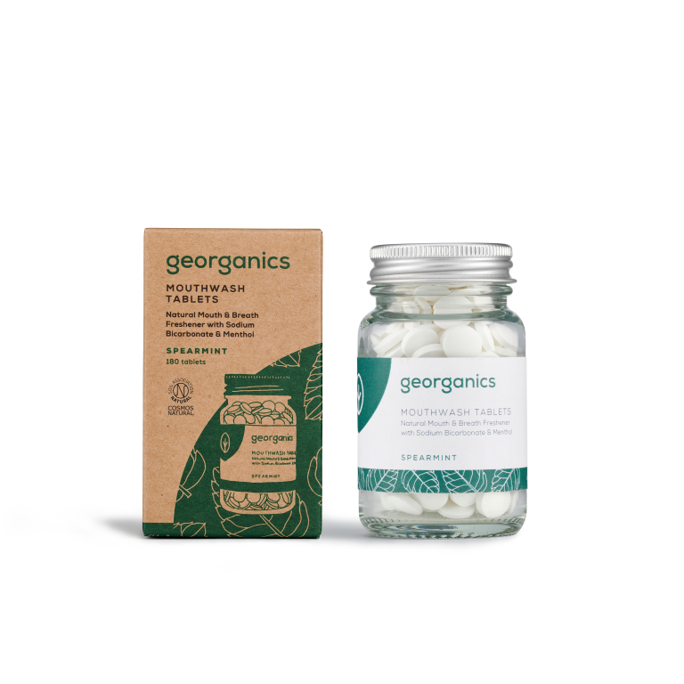 Georganics Mouthwash tablets spearmint 180 tabletten
