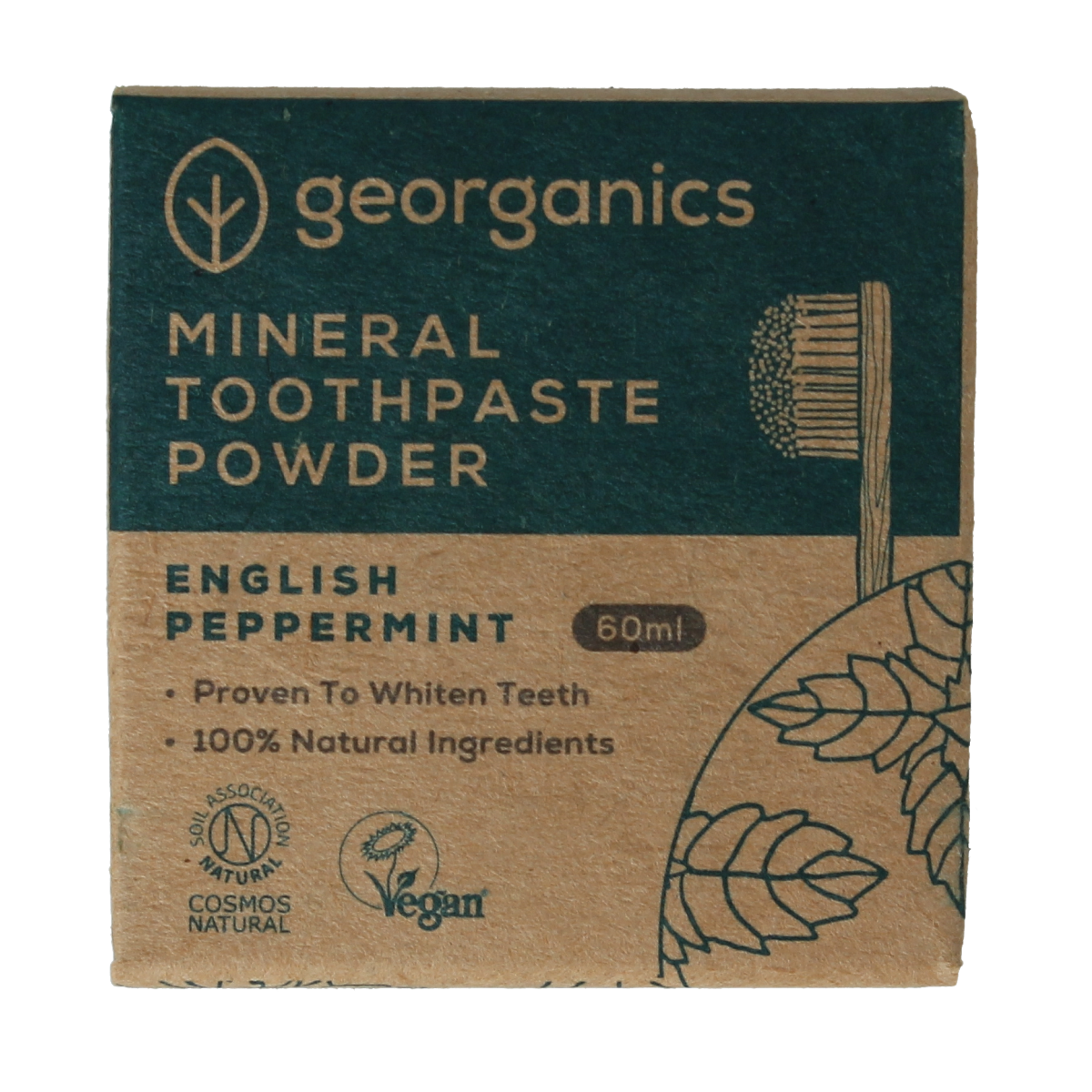 Georganics Mineral toothpaste powder english peppermint 60 ml