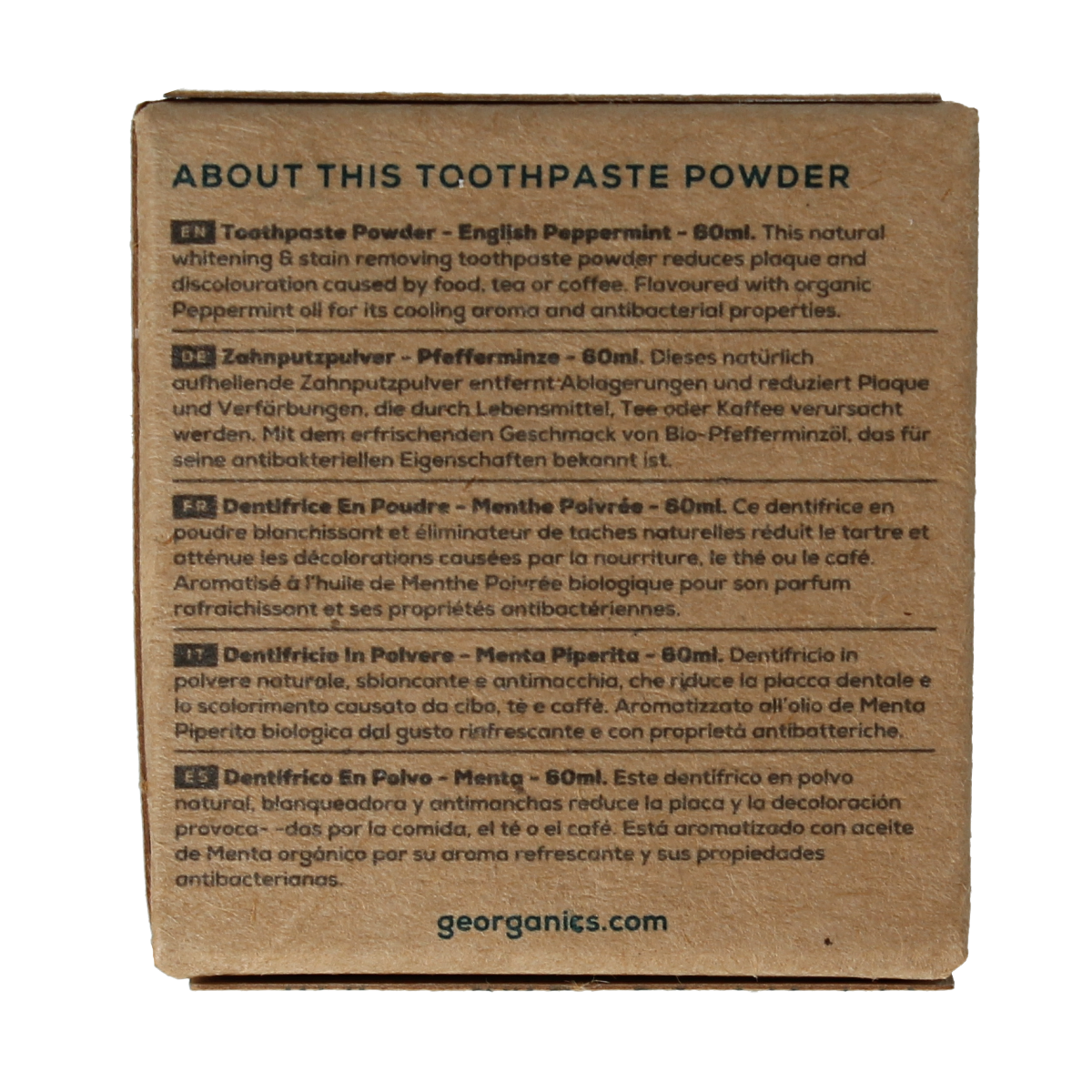 Georganics Mineral toothpaste powder english peppermint 60 ml