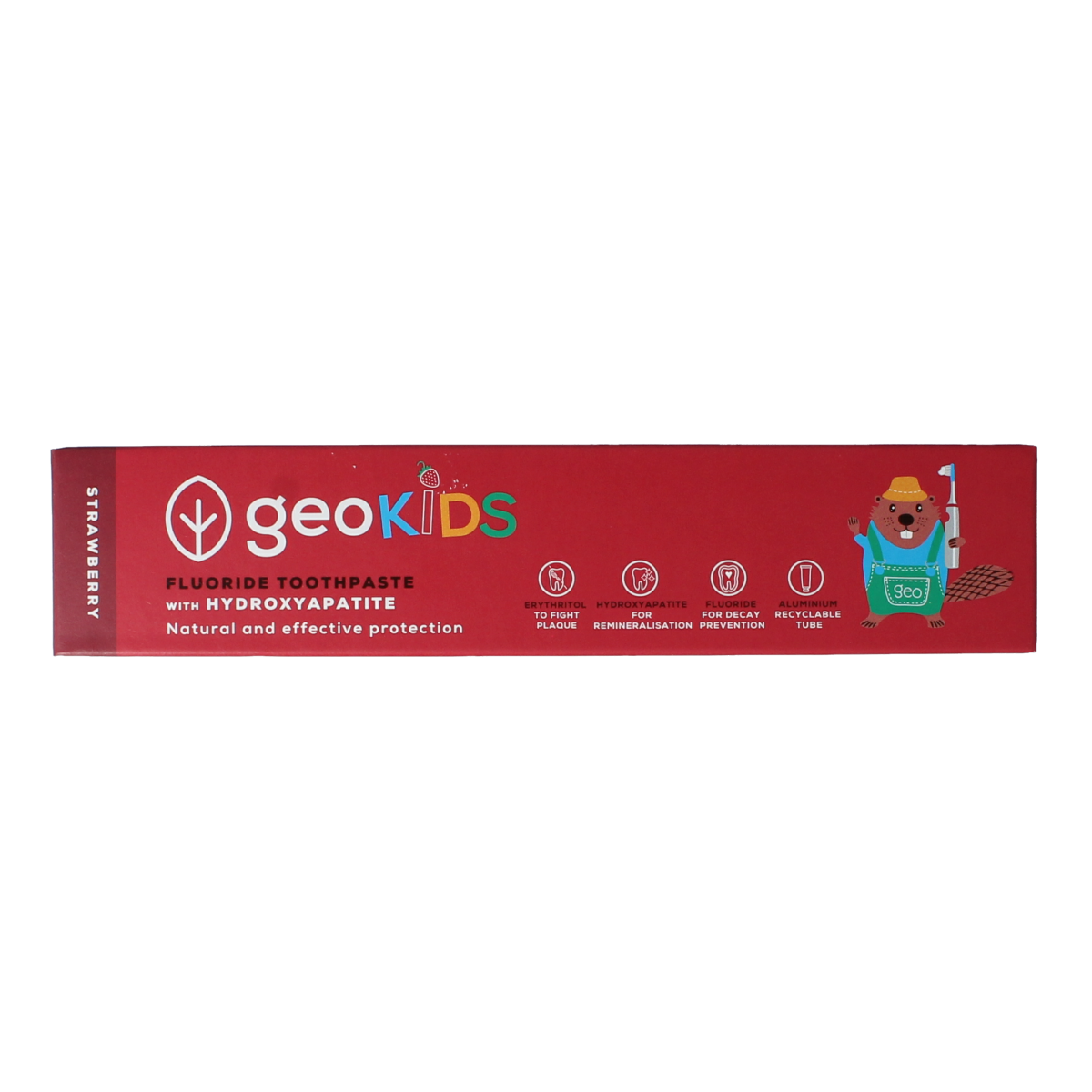Georganics Fluor toothpaste kids strawberry tube 75 ml