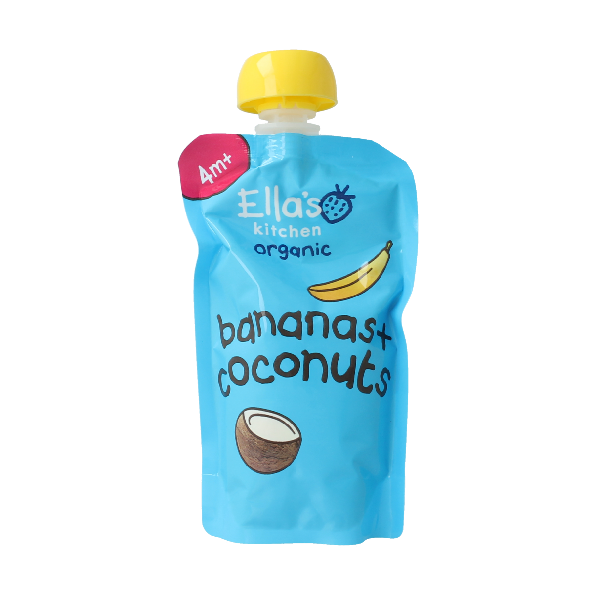 Ella's Kitchen Bananas & coconut knijpzakje 4+ mnd biologisch 120 gram