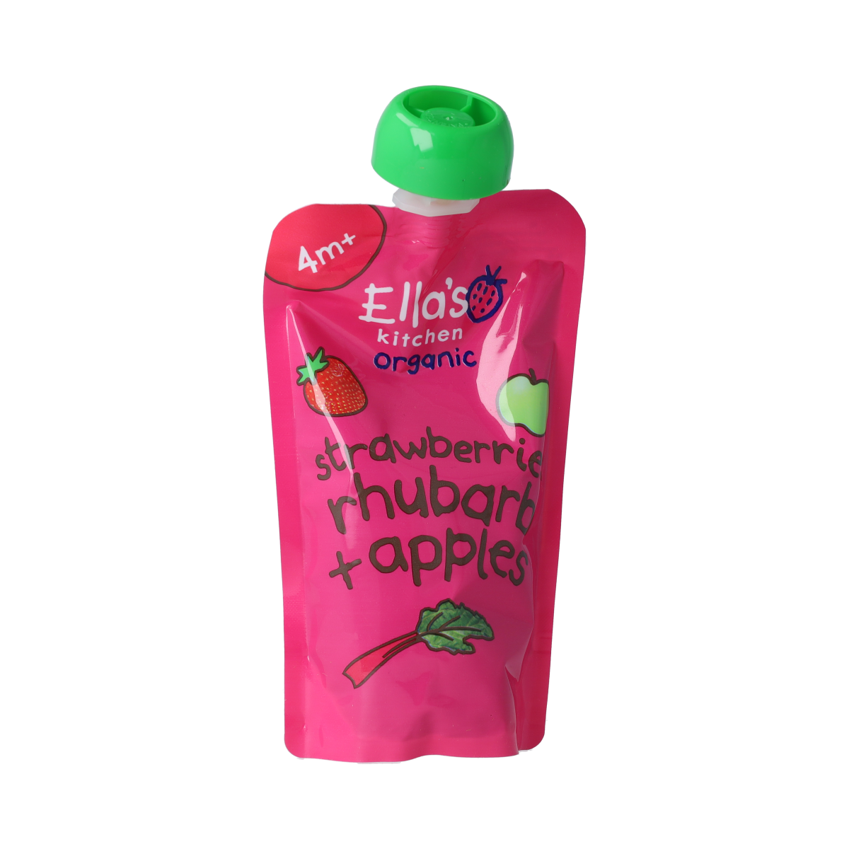 Ella's Kitchen Strawberry rhubarb & apples 4+ 120 gram