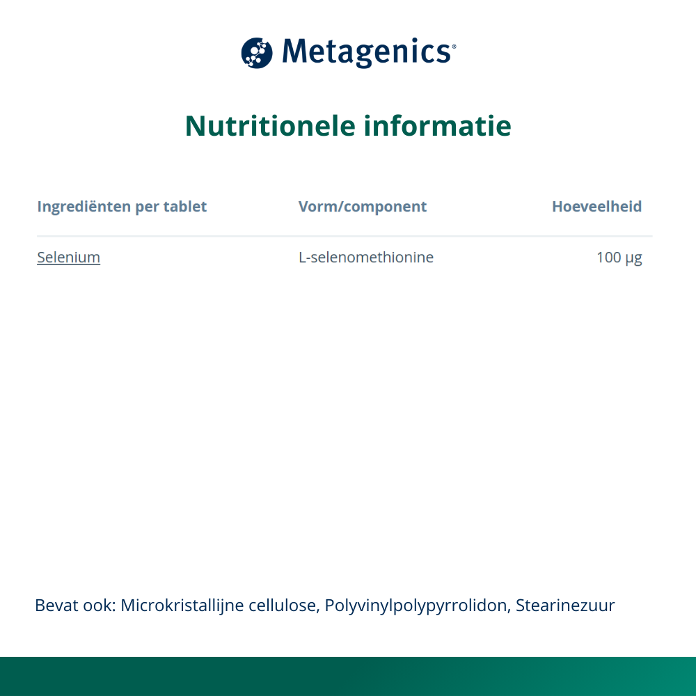 Metagenics Selenomethionine 120 tabletten