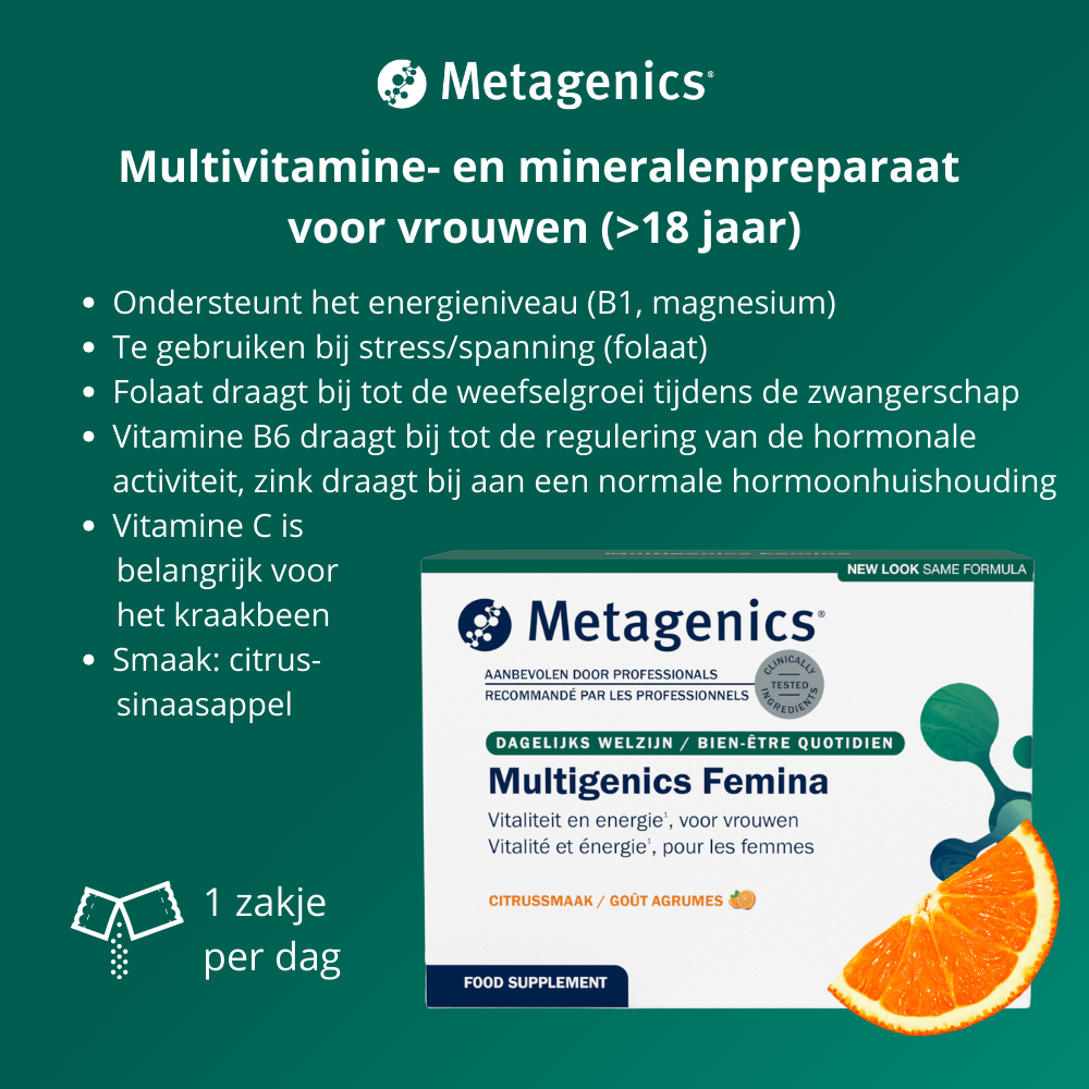 Metagenics Multigenics femina 30 sachets (afbeelding 3)