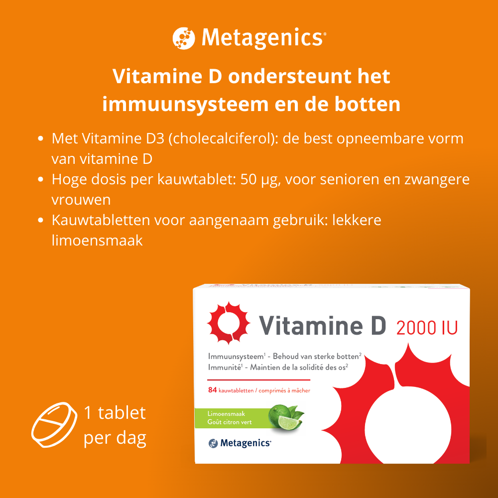 Metagenics Vitamine D 50 mcg (afbeelding 2)