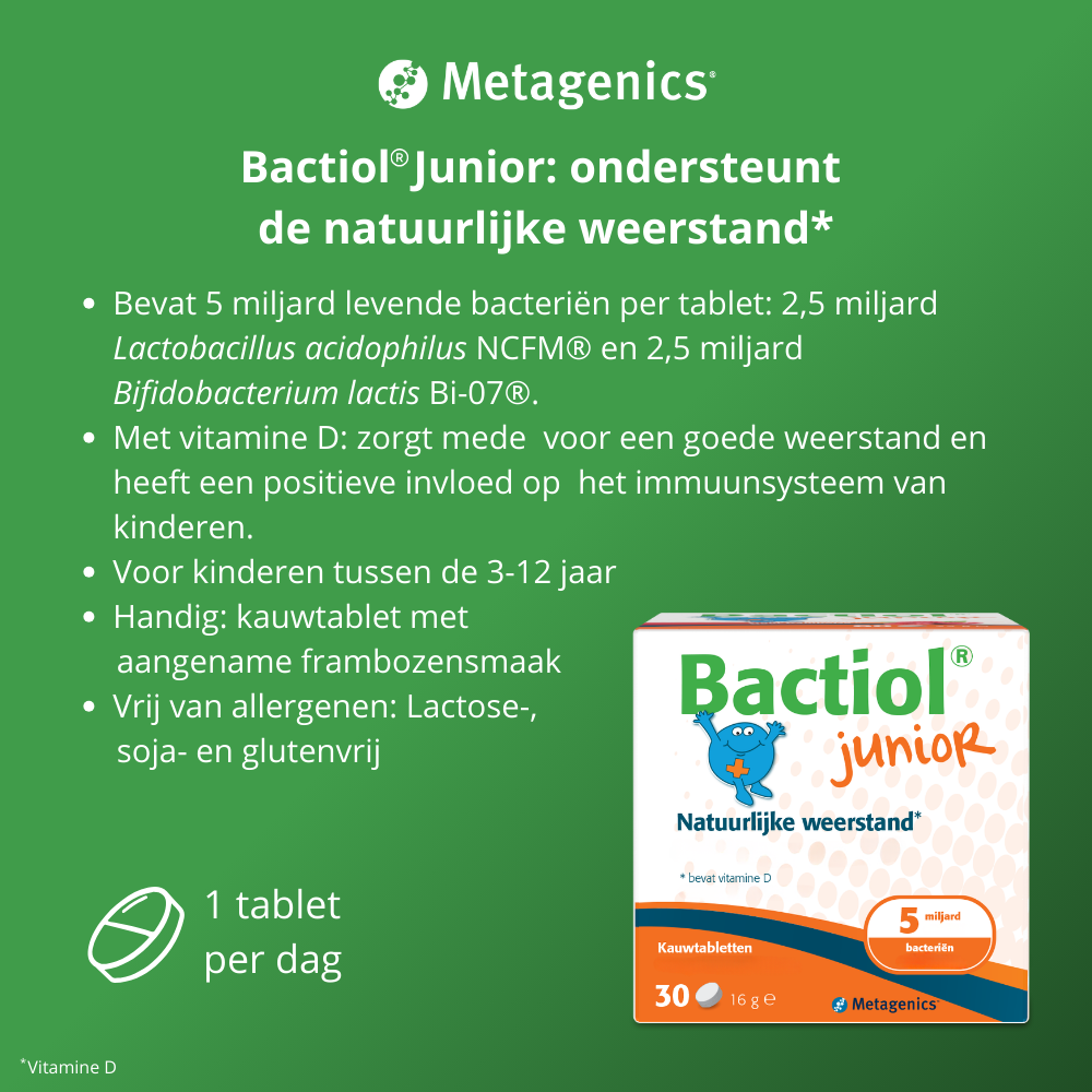 Metagenics Bactiol junior chew