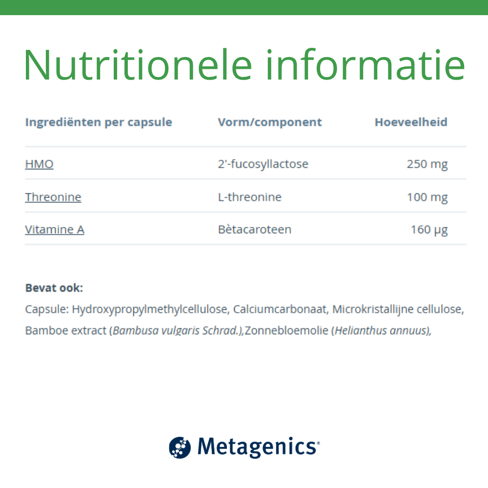 Metagenics Metafucose HMO NFD 90 capsules