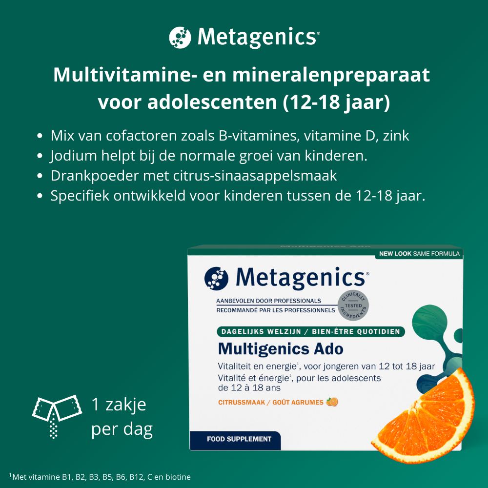 Metagenics Multigenics ado 30 sachets (afbeelding 3)