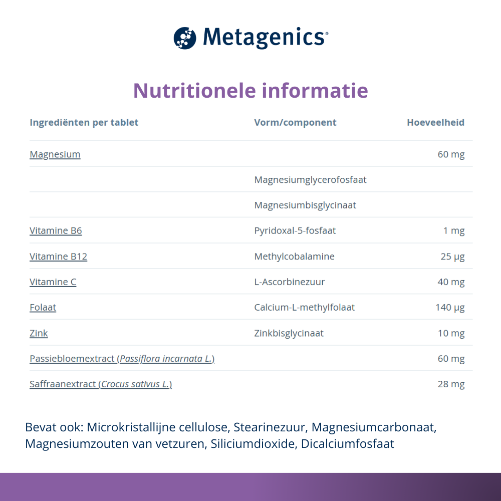 Metagenics Metarelax night (afbeelding 7)