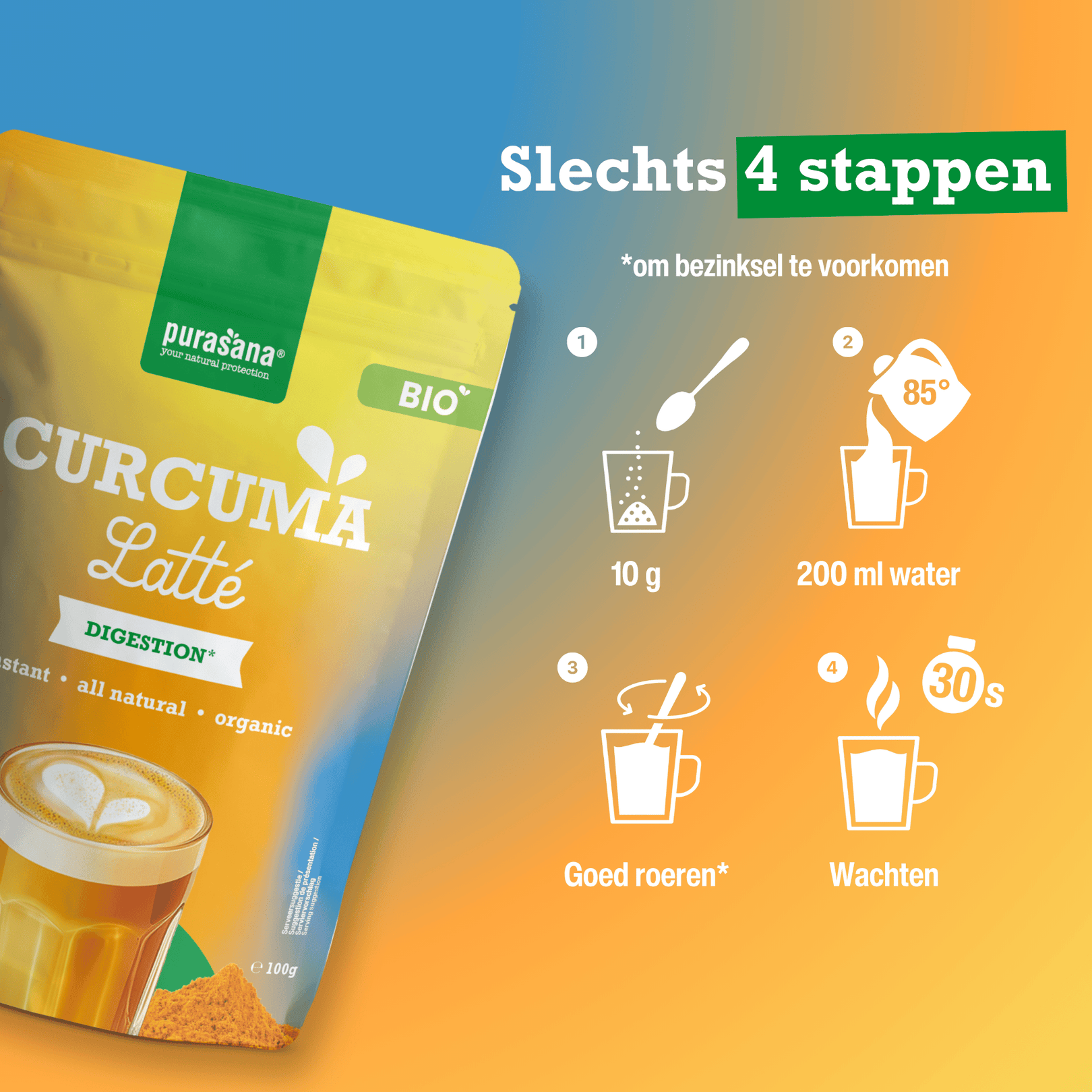 Purasana Biologische Curcuma Latte