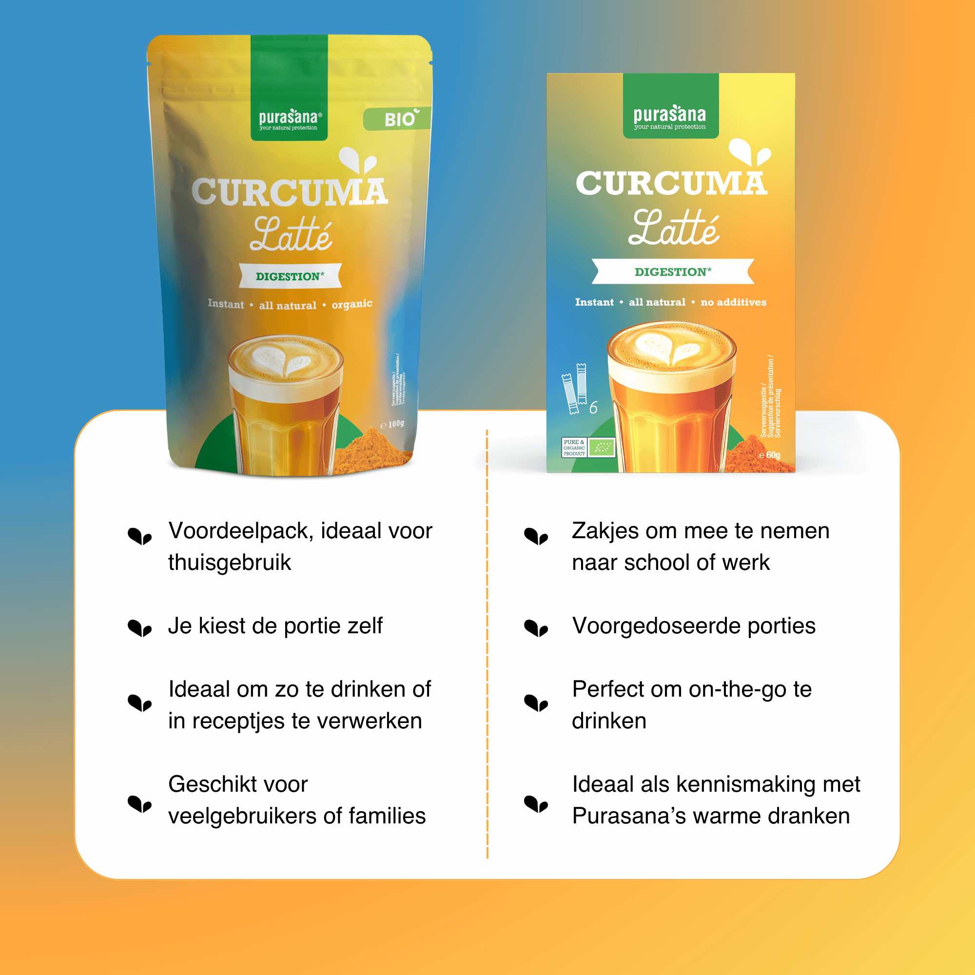 Purasana Biologische Curcuma Latte