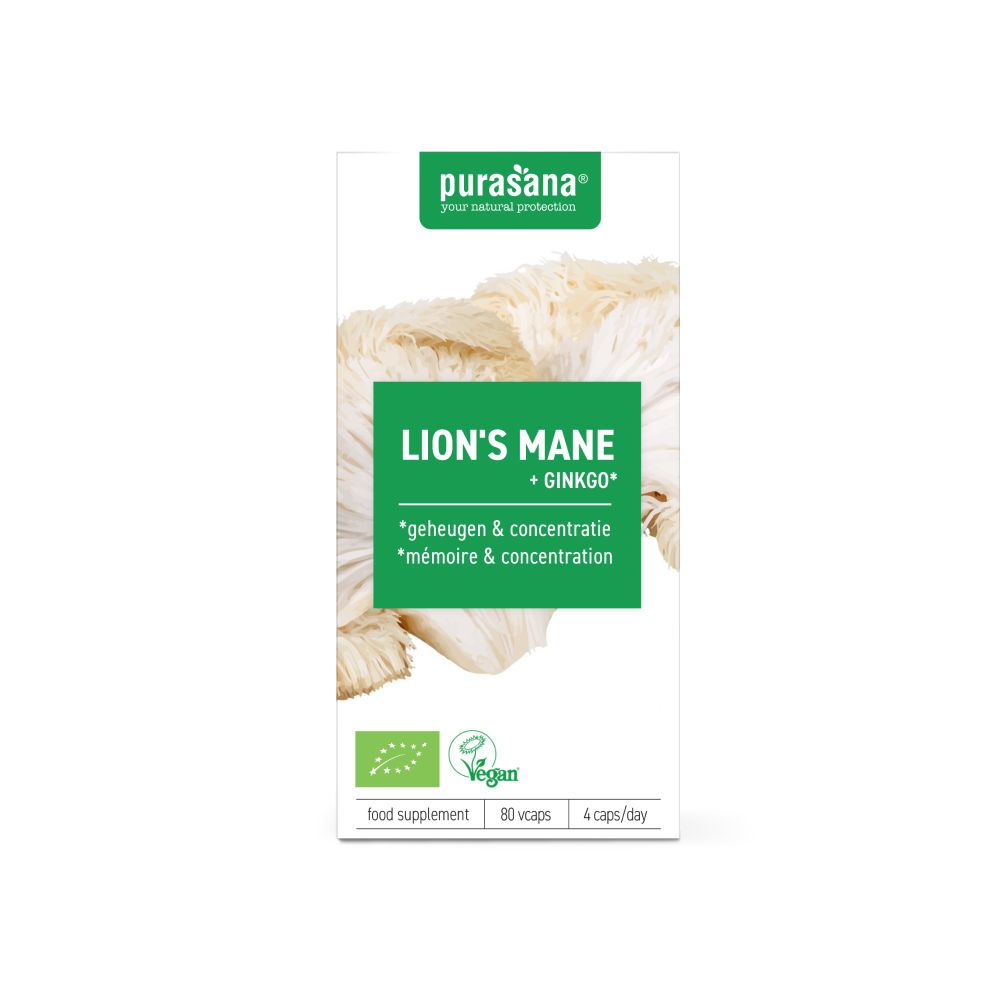 Purasana Lion's Mane 313 mg Biologisch 80 capsules
