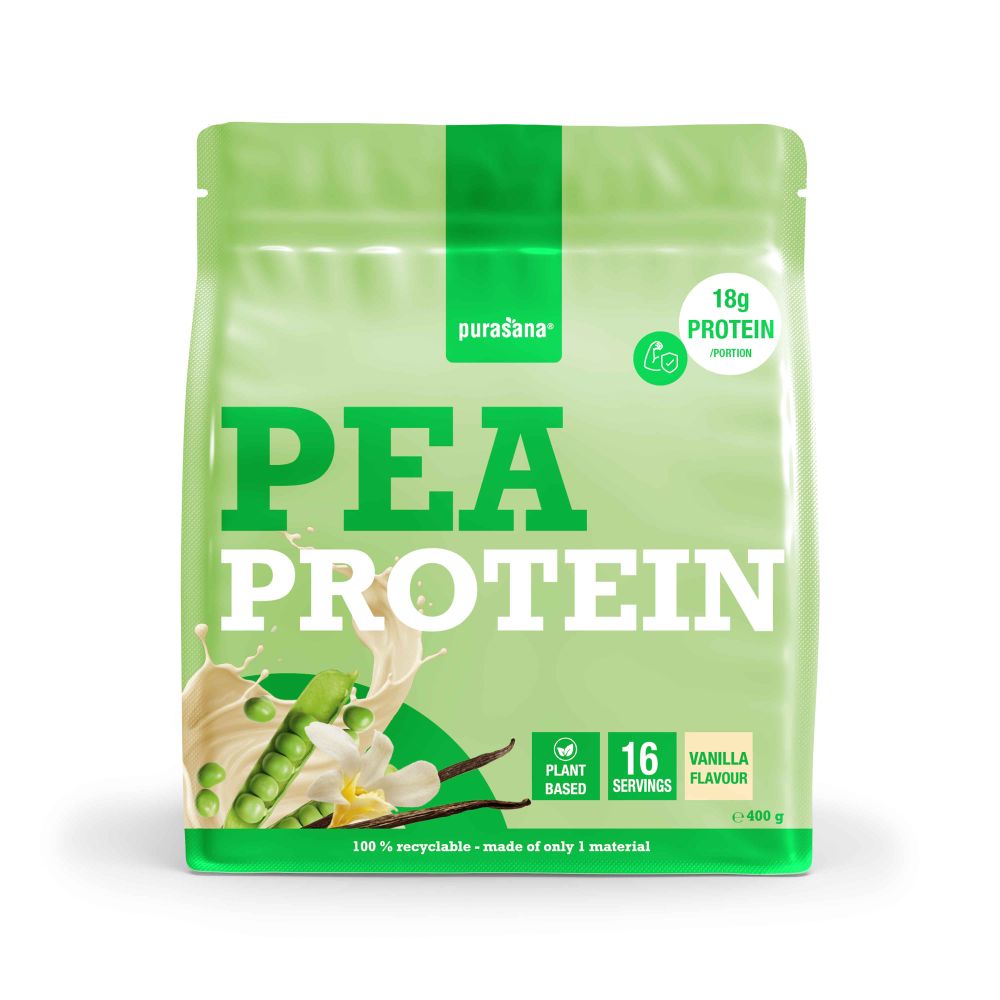Purasana Plant protein erwt vaniille 400 gram
