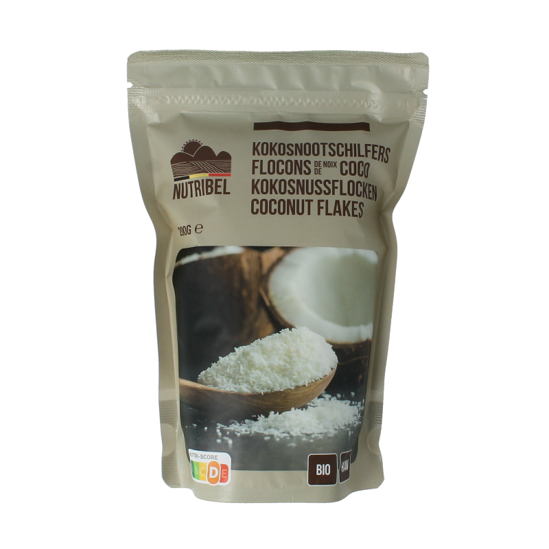 Nutribel Kokosnoot schilfers raw bio 200 gram