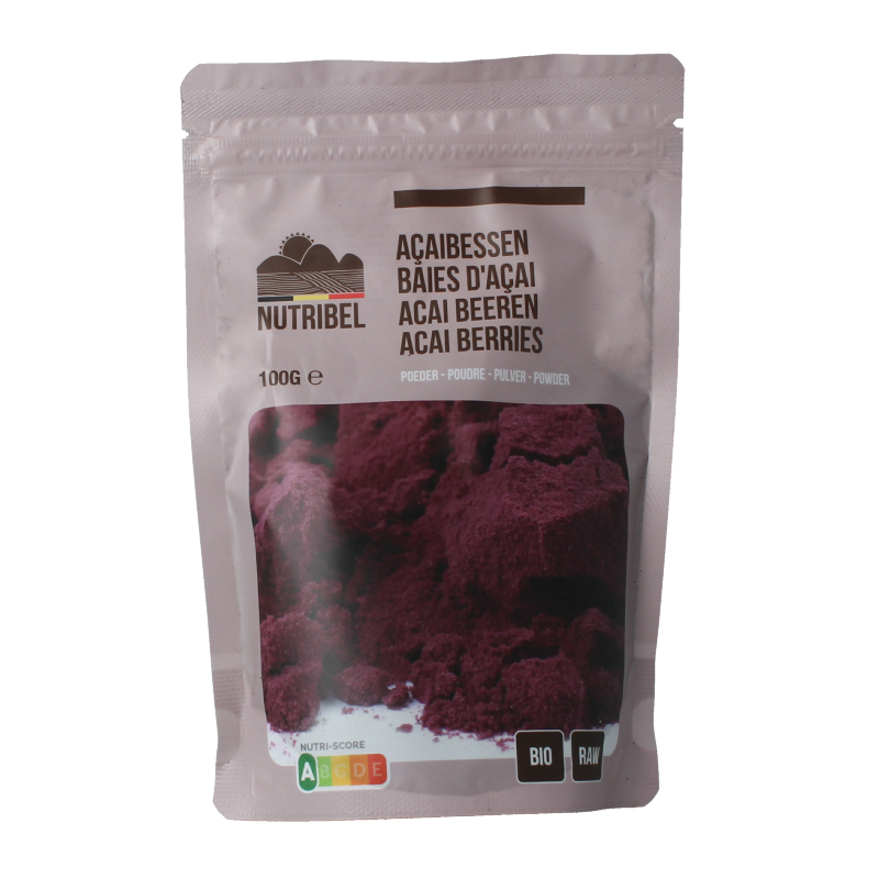 Nutribel Acaibes poeder raw bio 100 gram