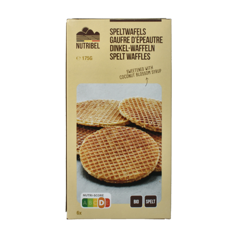 Nutribel Spelt wafel bio 175 gram