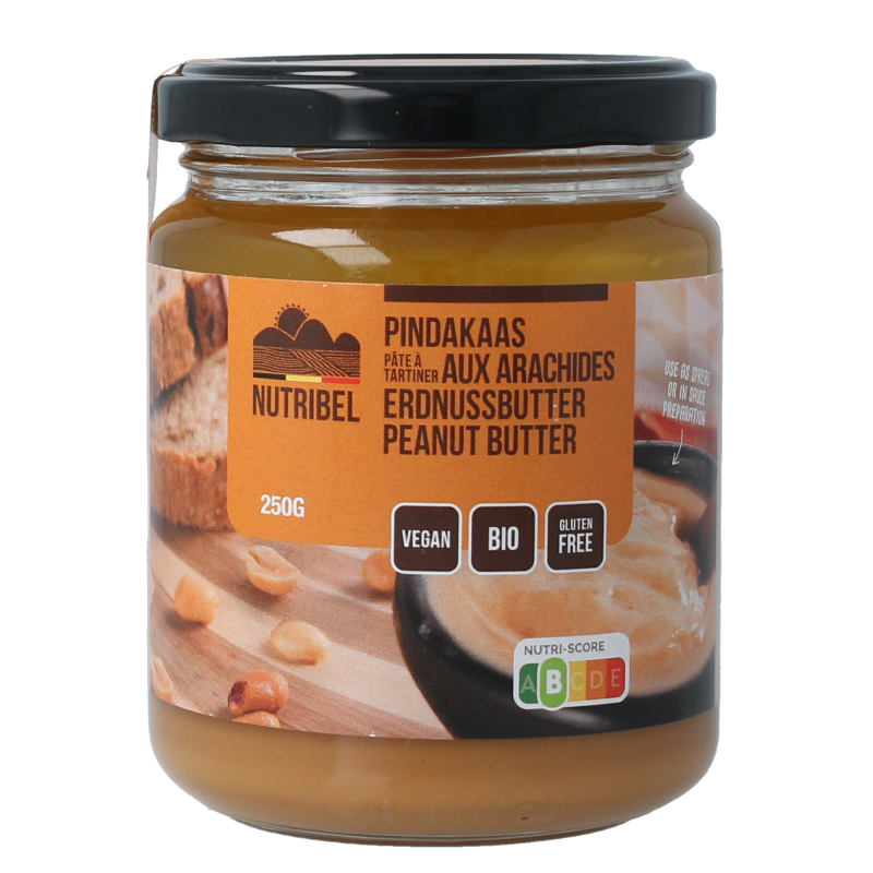 Nutribel Pindakaas bio 250 gram