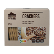 Nutribel Crackers linzen bio 150 gram