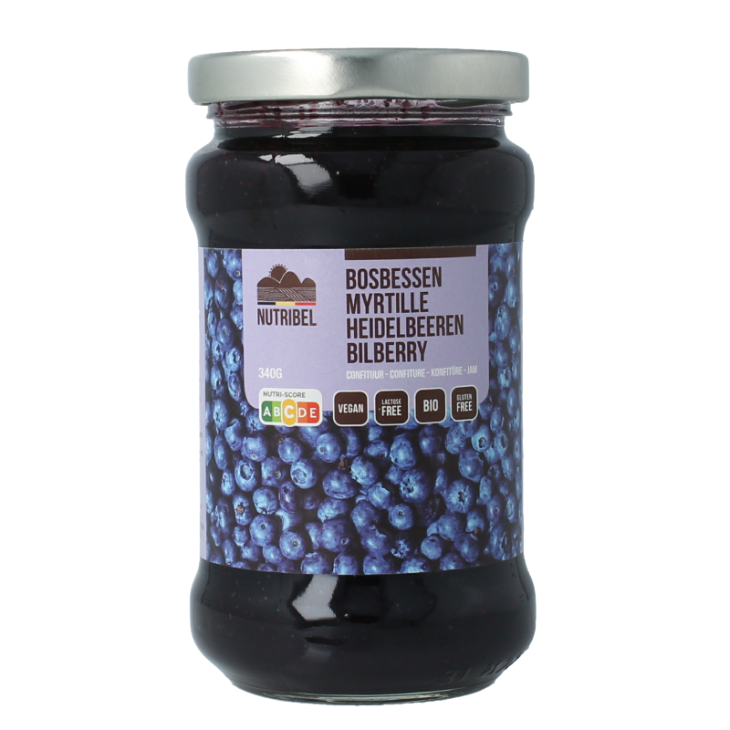 Nutribel Bosbessen confituur bio 340 gram