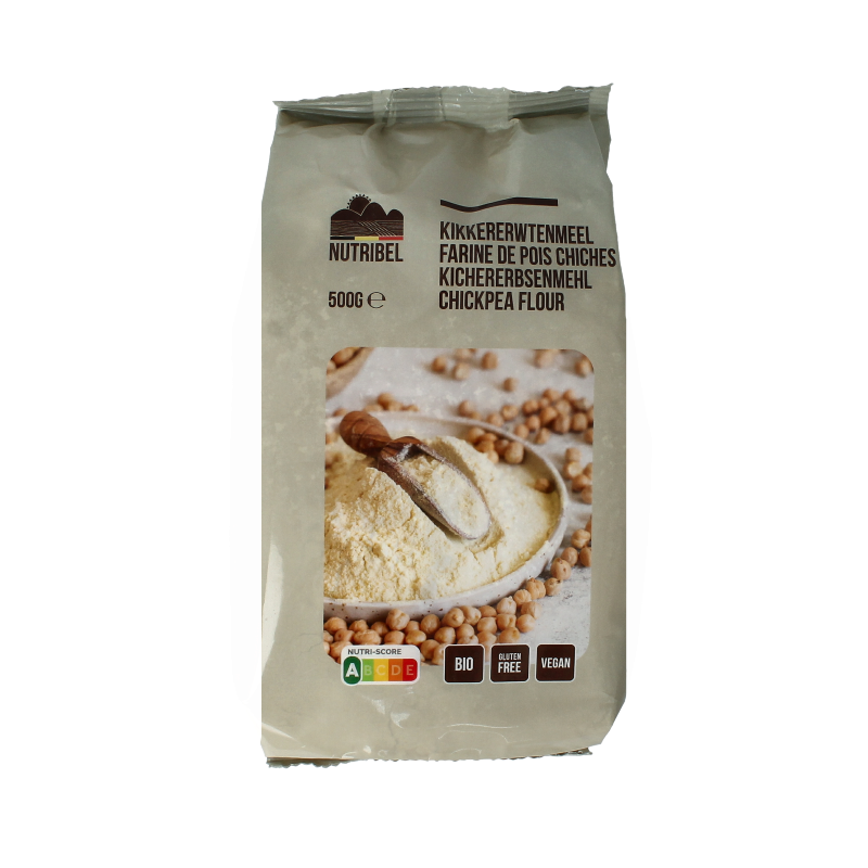 Nutribel Kikkererwtenmeel glutenvrij bio 500 gram