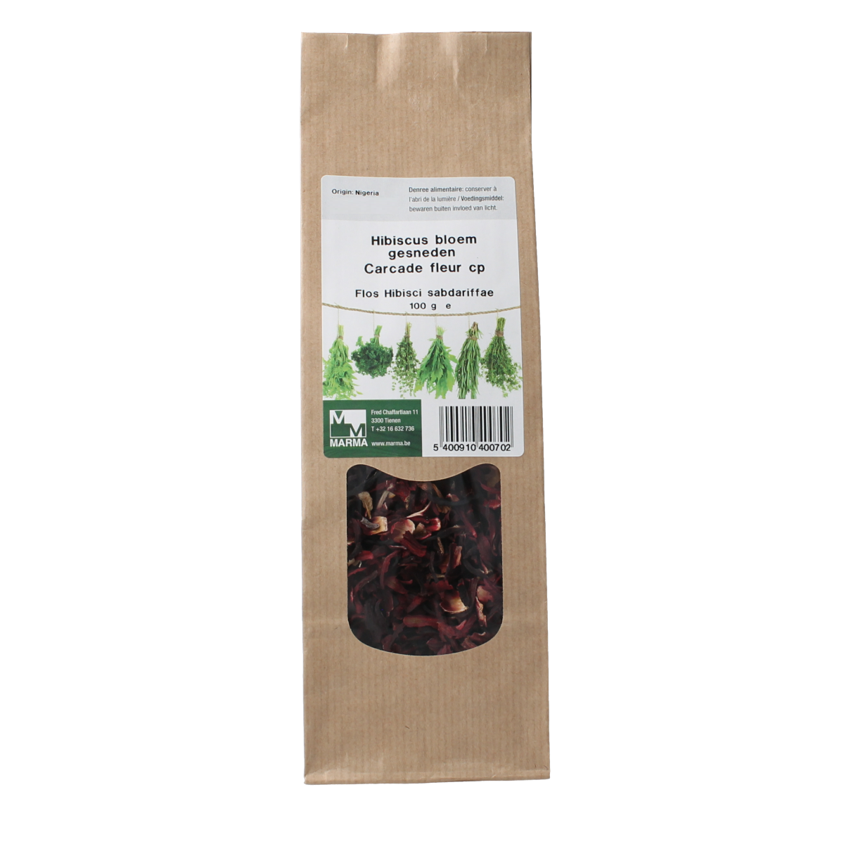Marma Hibiscus bloem gesneden 100 gram
