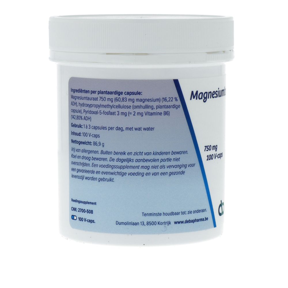 Deba Pharma Magnesiumtauraat 750 mg 100 vcaps