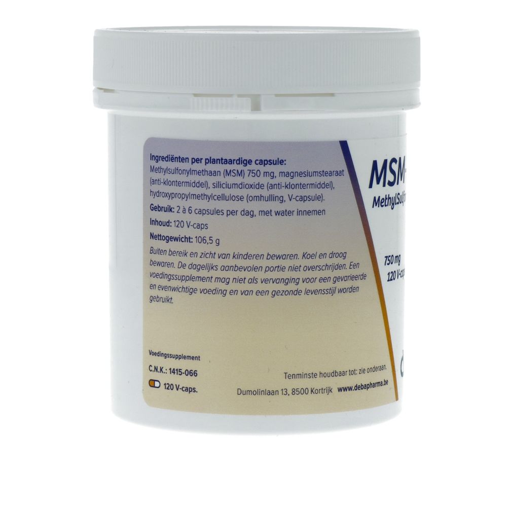 Deba Pharma Msm 750 mg 120 vcaps