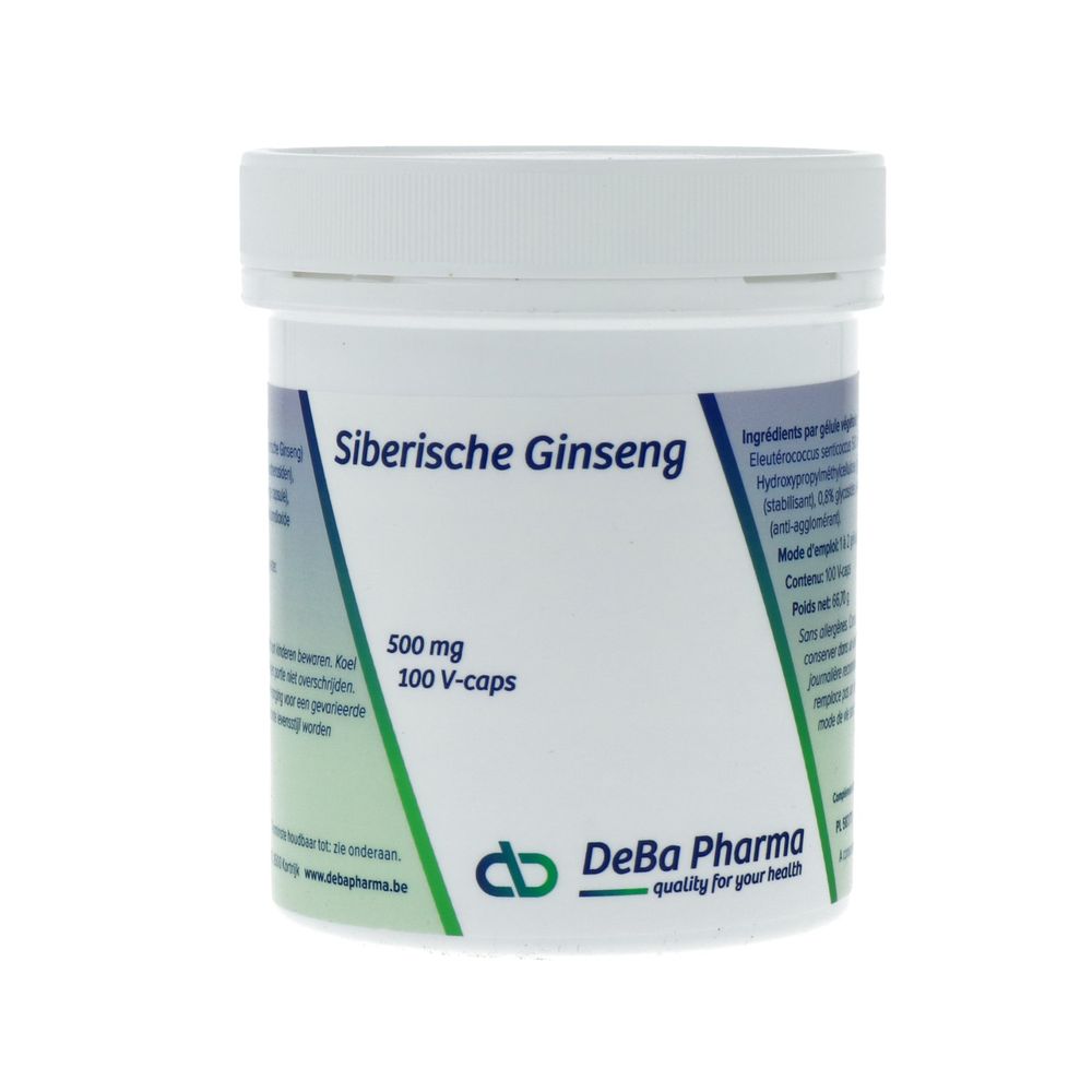 Deba Pharma Siberische Ginseng 500 mg 100 vcaps