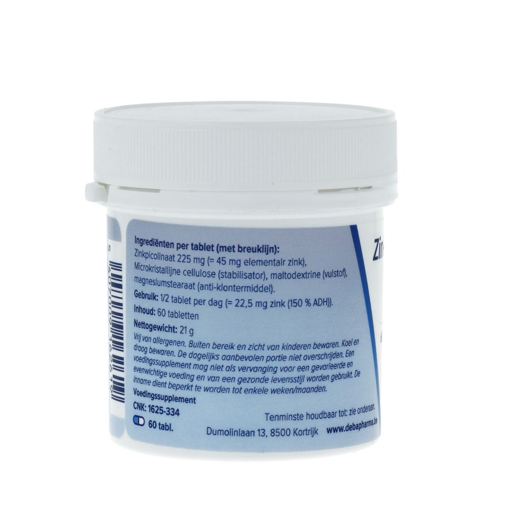Deba Pharma Zinkpicolinaat 60 tabletten