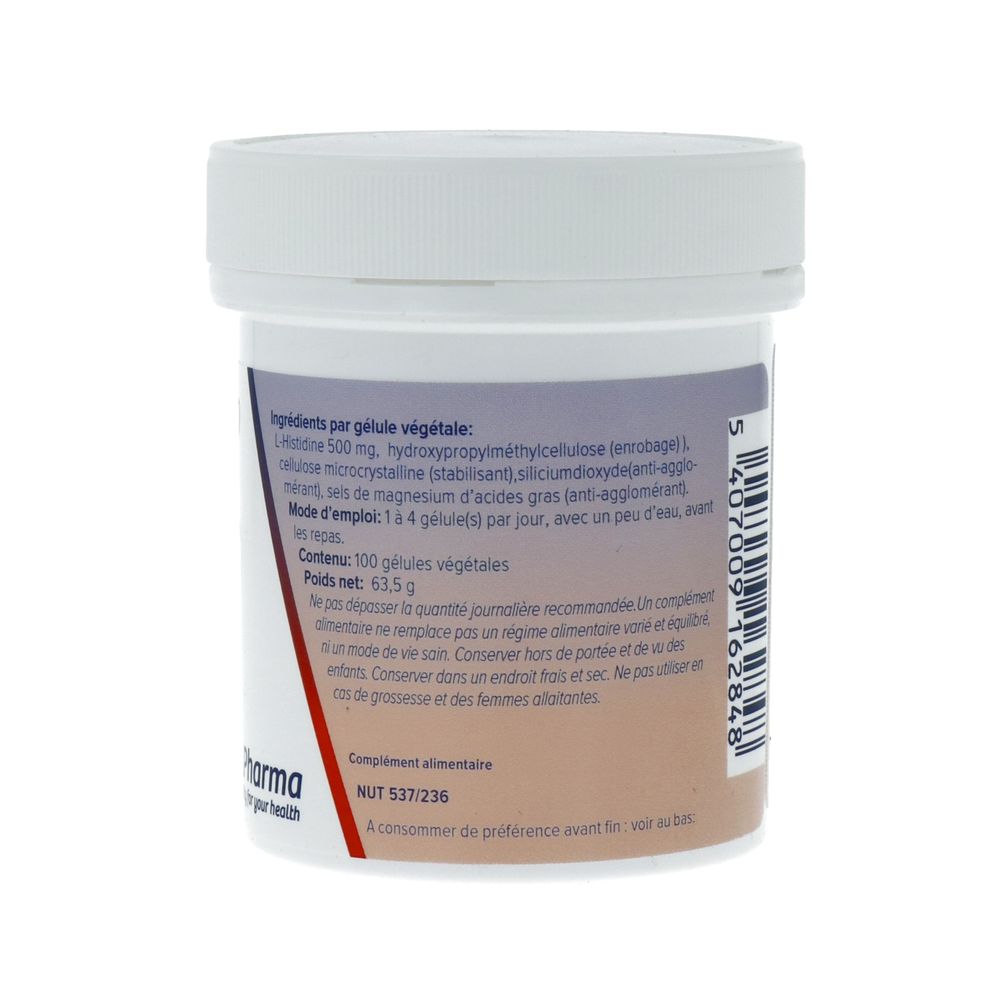 Deba Pharma L-Histidine 500 mg 100 vcaps