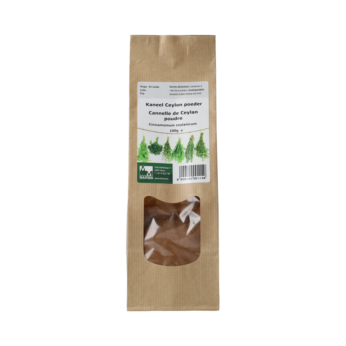 Marma Kaneel ceylon gemalen 100 gram