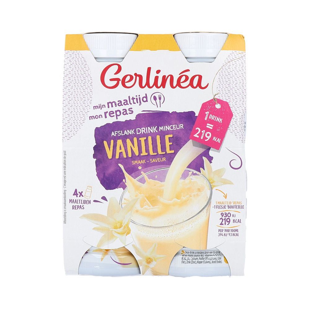 Gerlinéa Mijn Maaltijd Afslank Drink Vanillesmaak 4-pack 4 st - Gerlinea