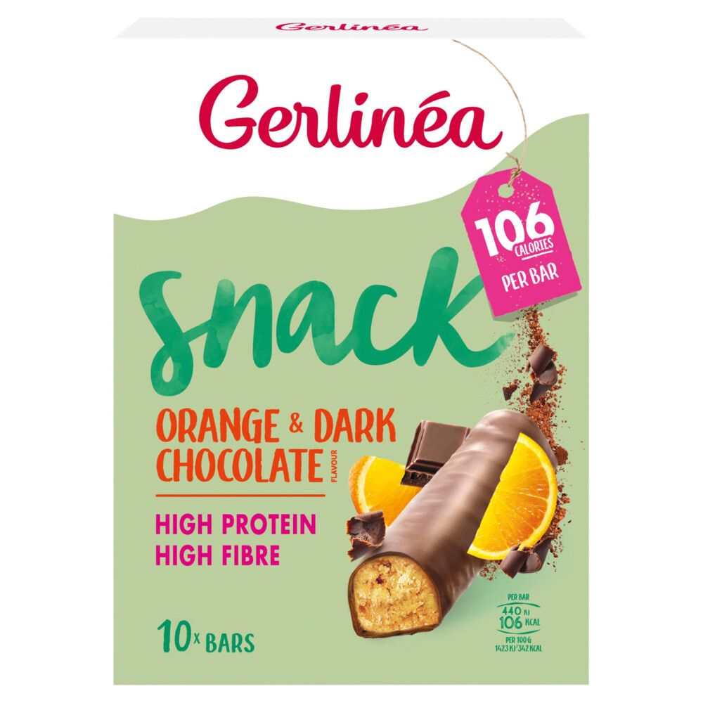 Gerlinea Snack Repen Orange & Dark Chocolate 10 st